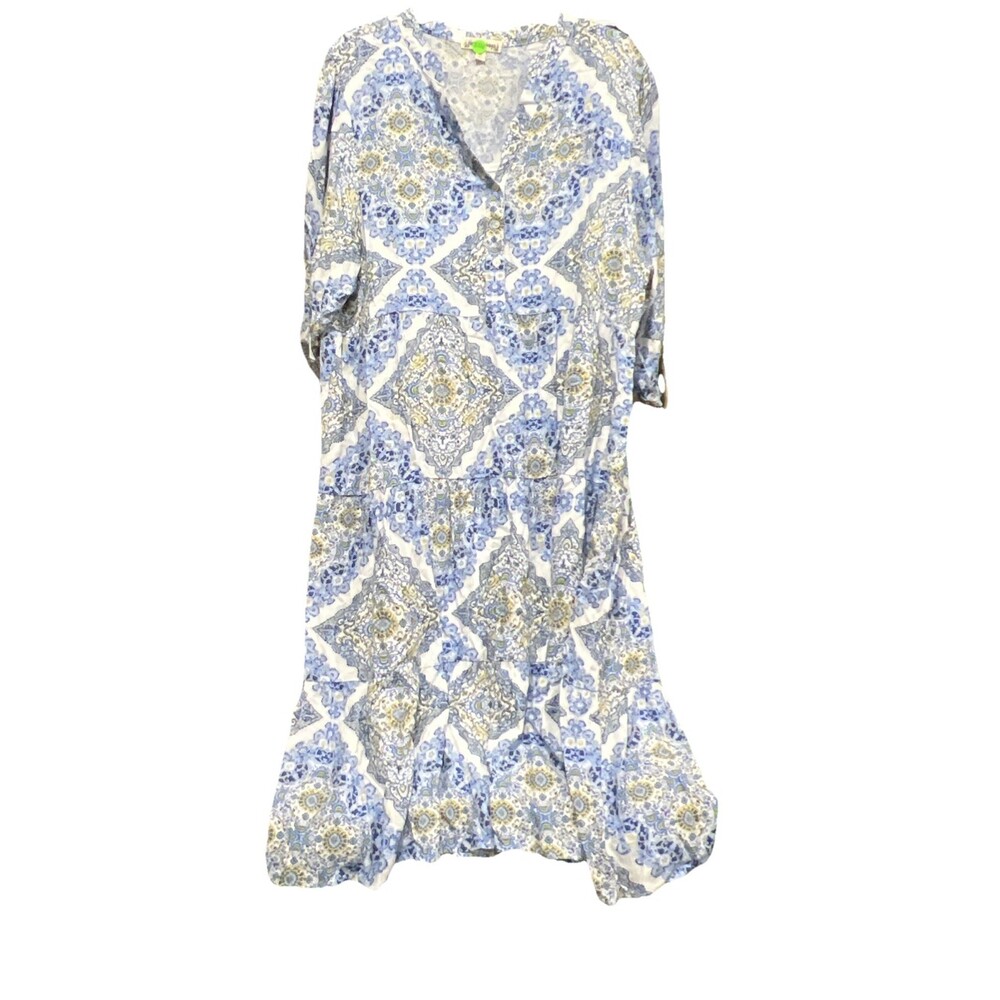 Hope Springs Floral Boho Chic Cottage Core Summer Dress Women’s Size XL Casual